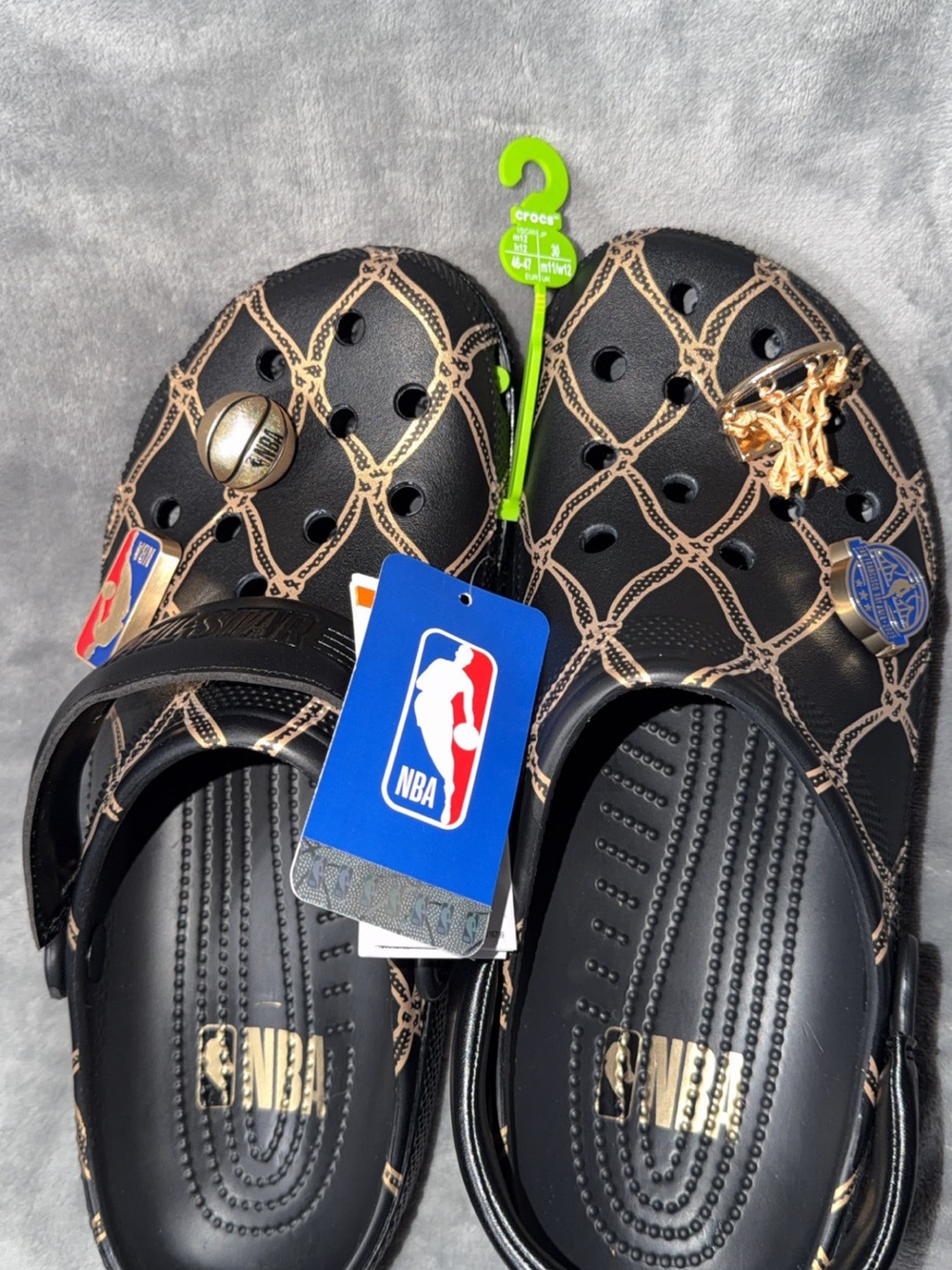 NBA Black Mens Crocs